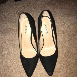 Just Fab Black Suede Heels